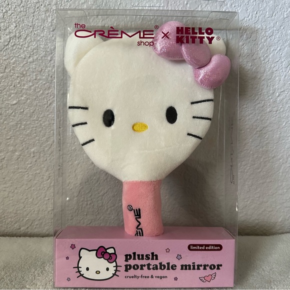 The Crème Shop X Hello Kitty Plush Portable Mirror NWT - Picture 2 of 4
